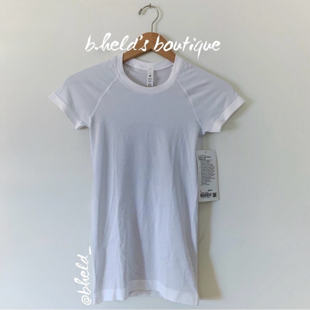 lululemon Swiftly Tech Short Sleeve Shirt 2.0 in White/White Size 2 New NWT - Picture 1 of 12